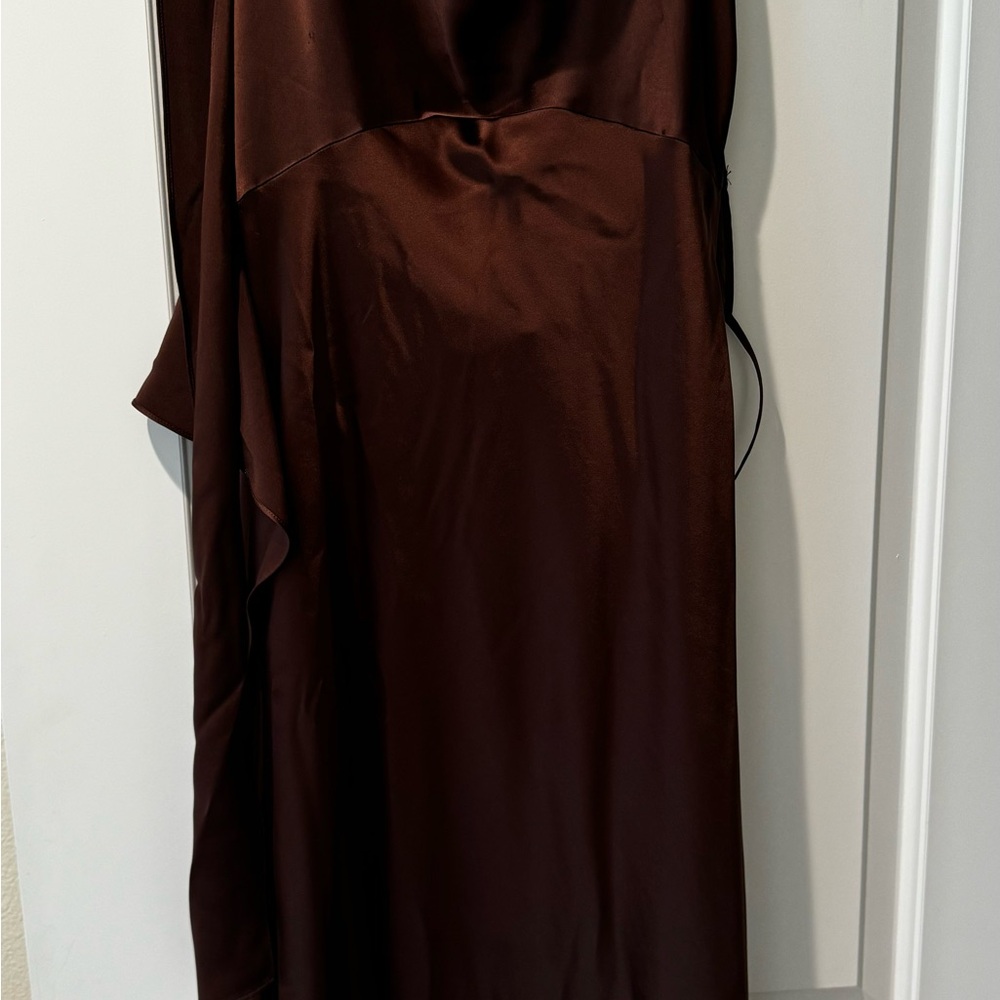 DIANE VON FURSTENBERG - Sia Satin Gown Java size 0 - Picture 5 of 6